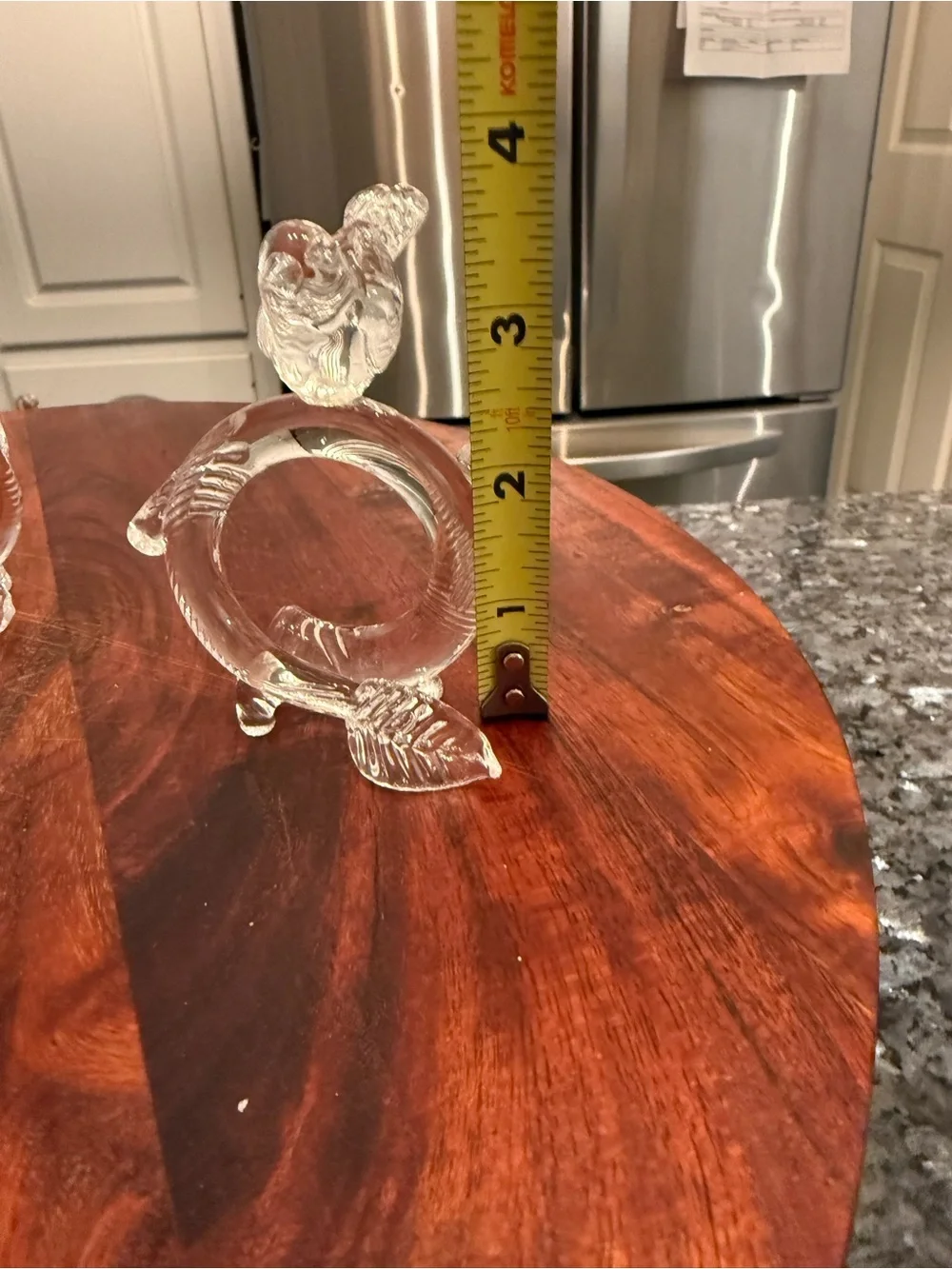 Pottery Barn clear glass bird napkin ring Set Of 5 Vintage
